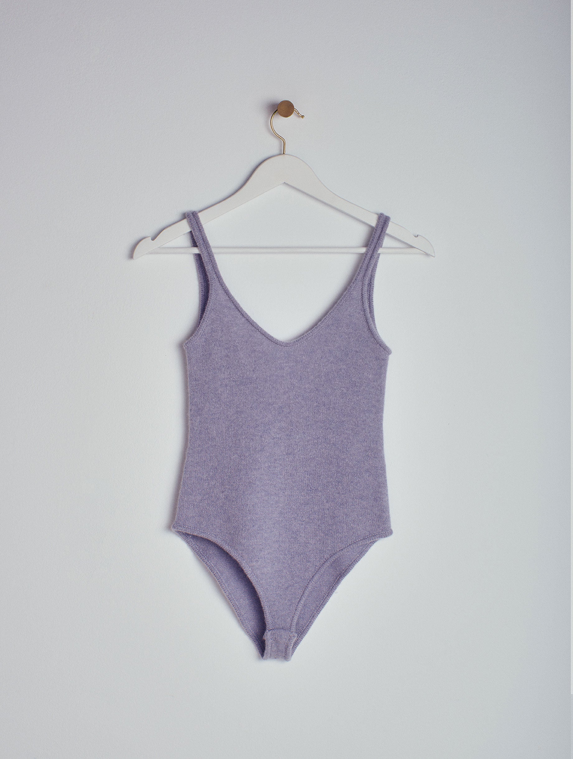 ROBERTA Cashmere knitted bodysuit lilac