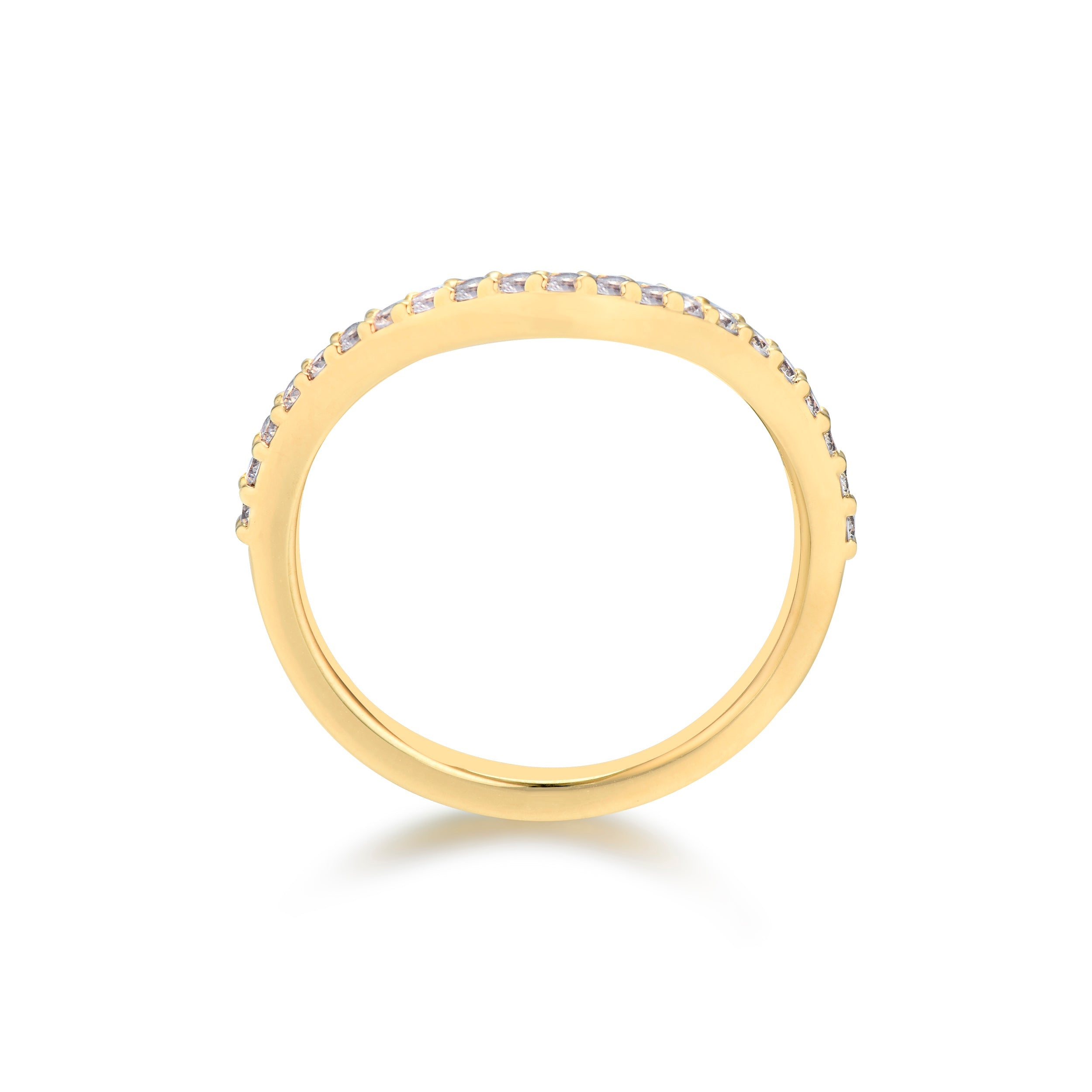 Ada Dainty Gold & White Zirconia Ring