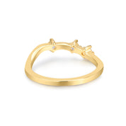 Lily Skinny Gold & White Zirconia Stacker Ring