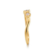 Lily Skinny Gold & White Zirconia Stacker Ring