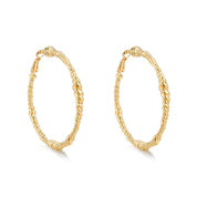 Camila Spiral Gold Hoop Earrings
