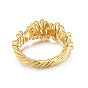 Sara Organic Spiral Gold Ring