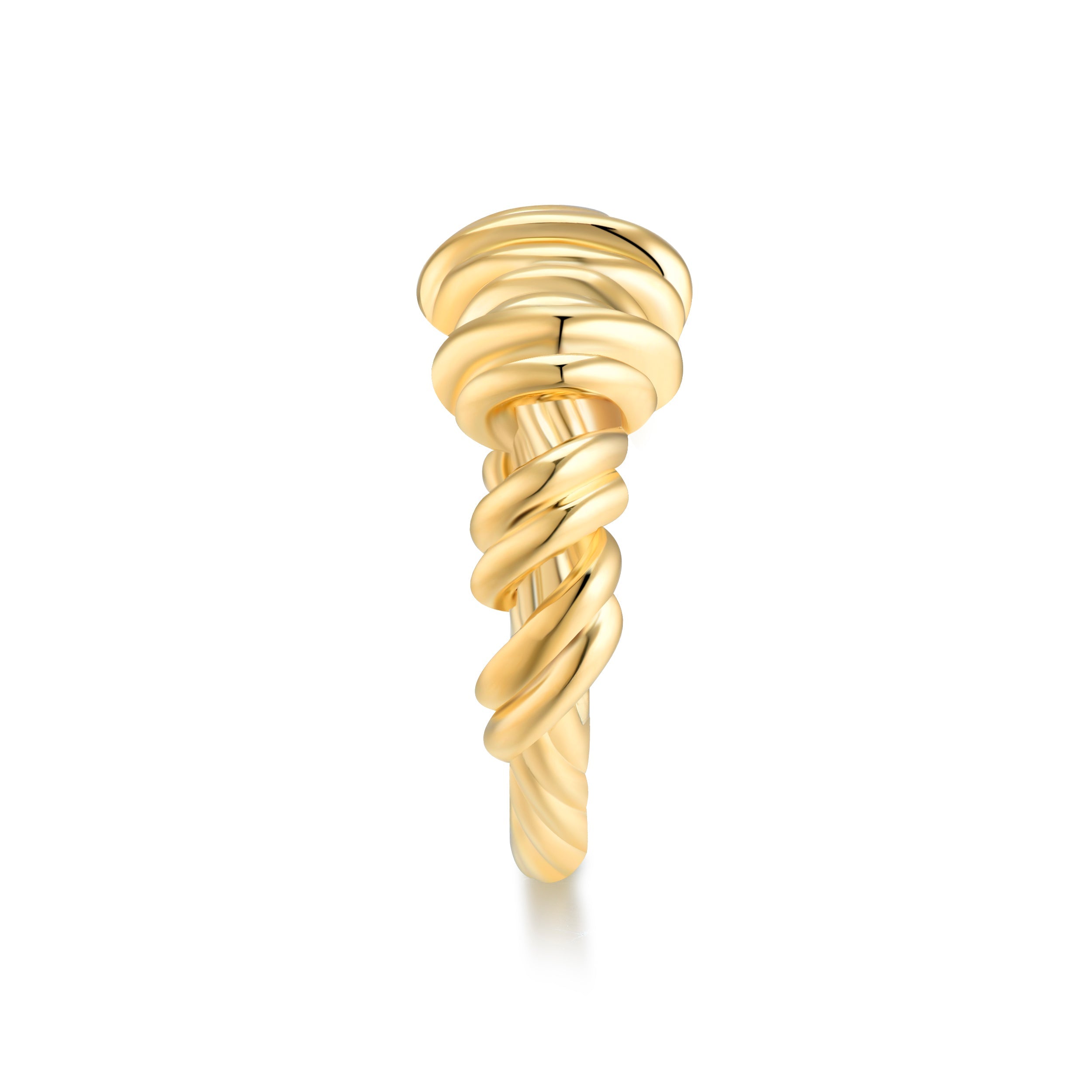 Sara Organic Spiral Gold Ring
