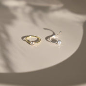 18ct Gold Gemstone Cartilage Helix Hoop Earrings