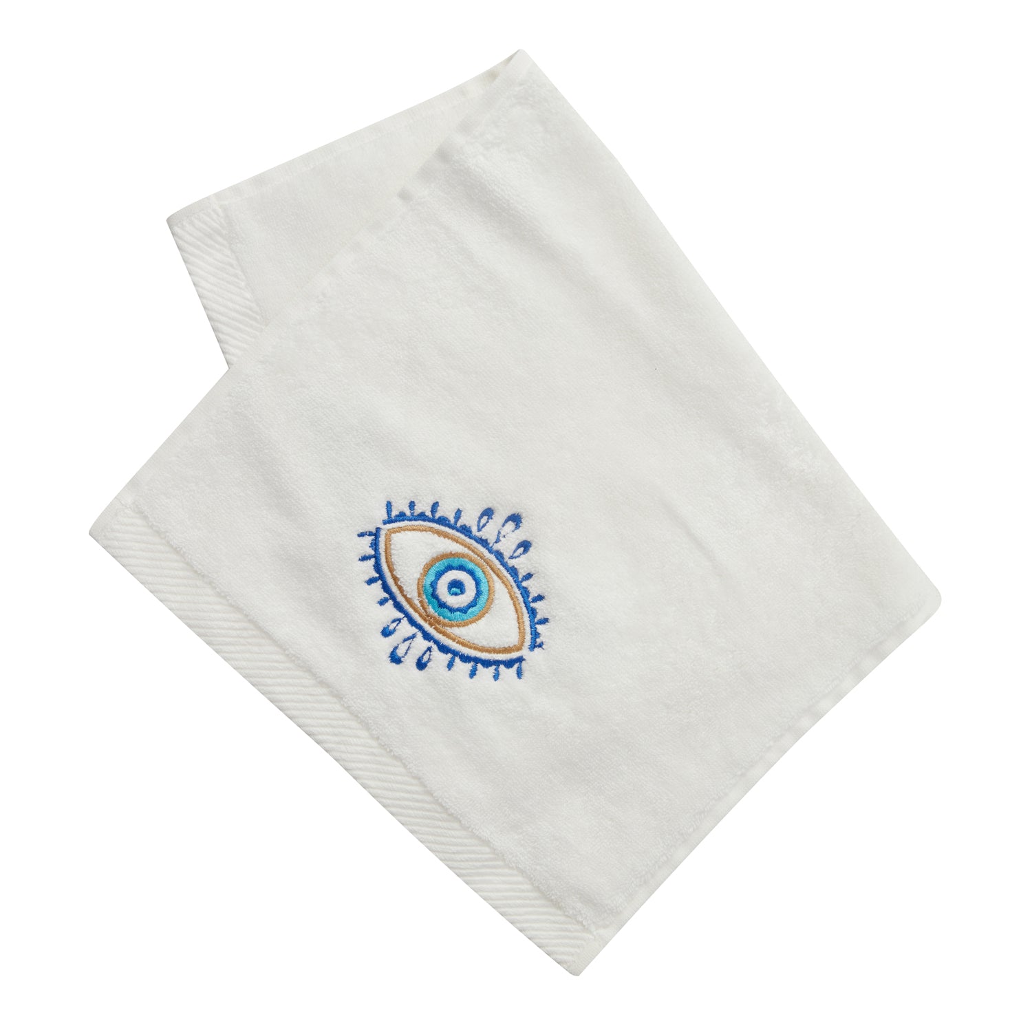 Eye Embroidery Face Towel