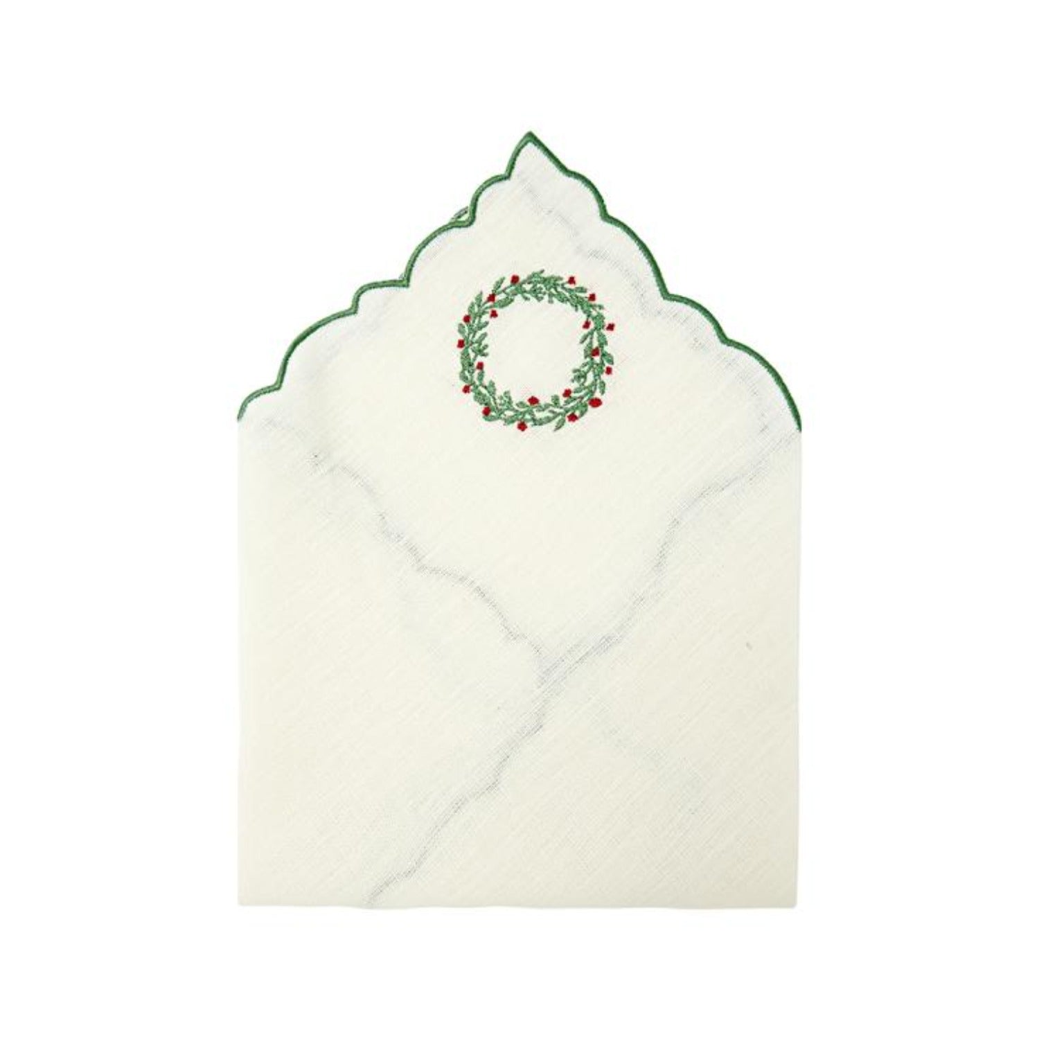 Wreath Embroidery Linen Napkins (Set of 2)