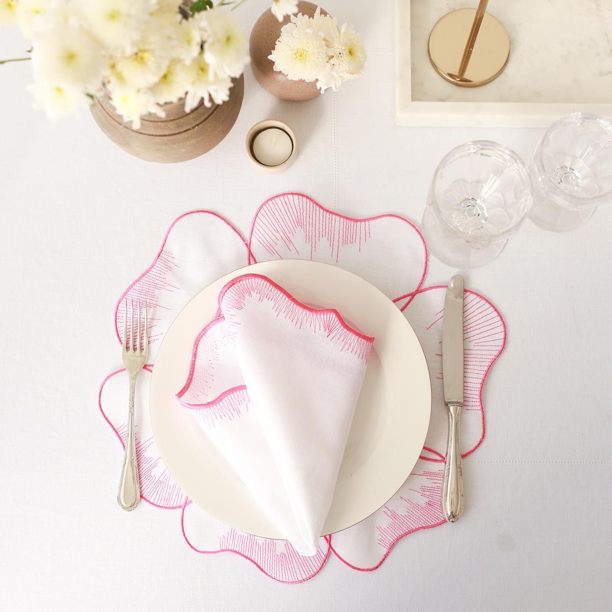 Pink Floral Napkin (Set of 2)