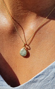 18ct Gold Vermeil Plated Aquamarine March Birthstone Necklace