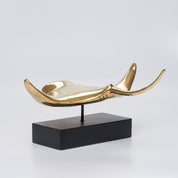 Manta Ray in polished bronze, Large