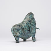 Patinated Charging American Bison