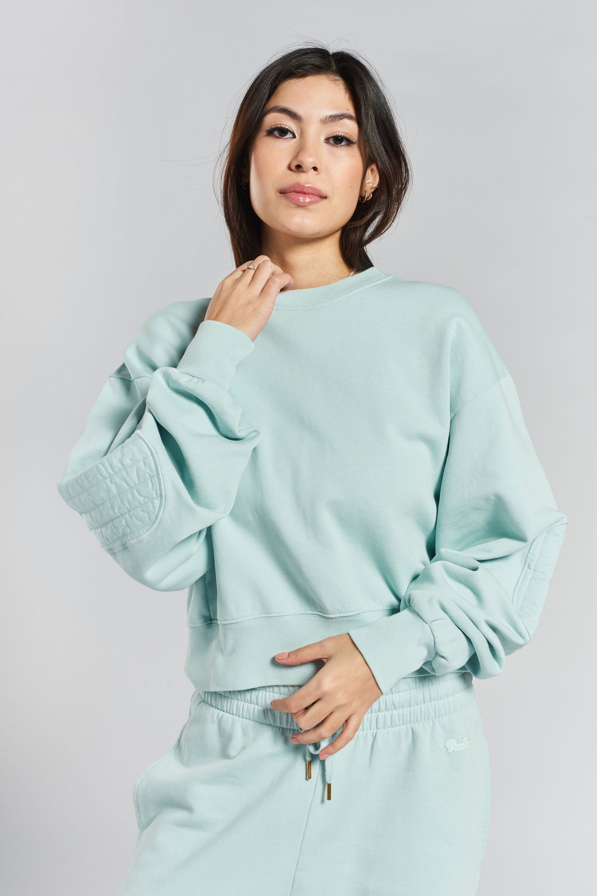 Foxglove ethical-cotton sweatshirt - Fjordland Green