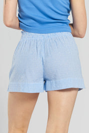 Lomandra striped woven-cotton shorts - Mountain Blue