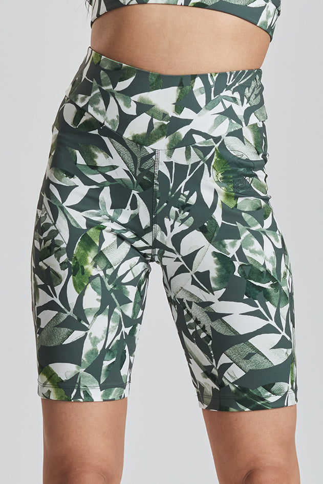 Arran performance cycle shorts - Leaf Print