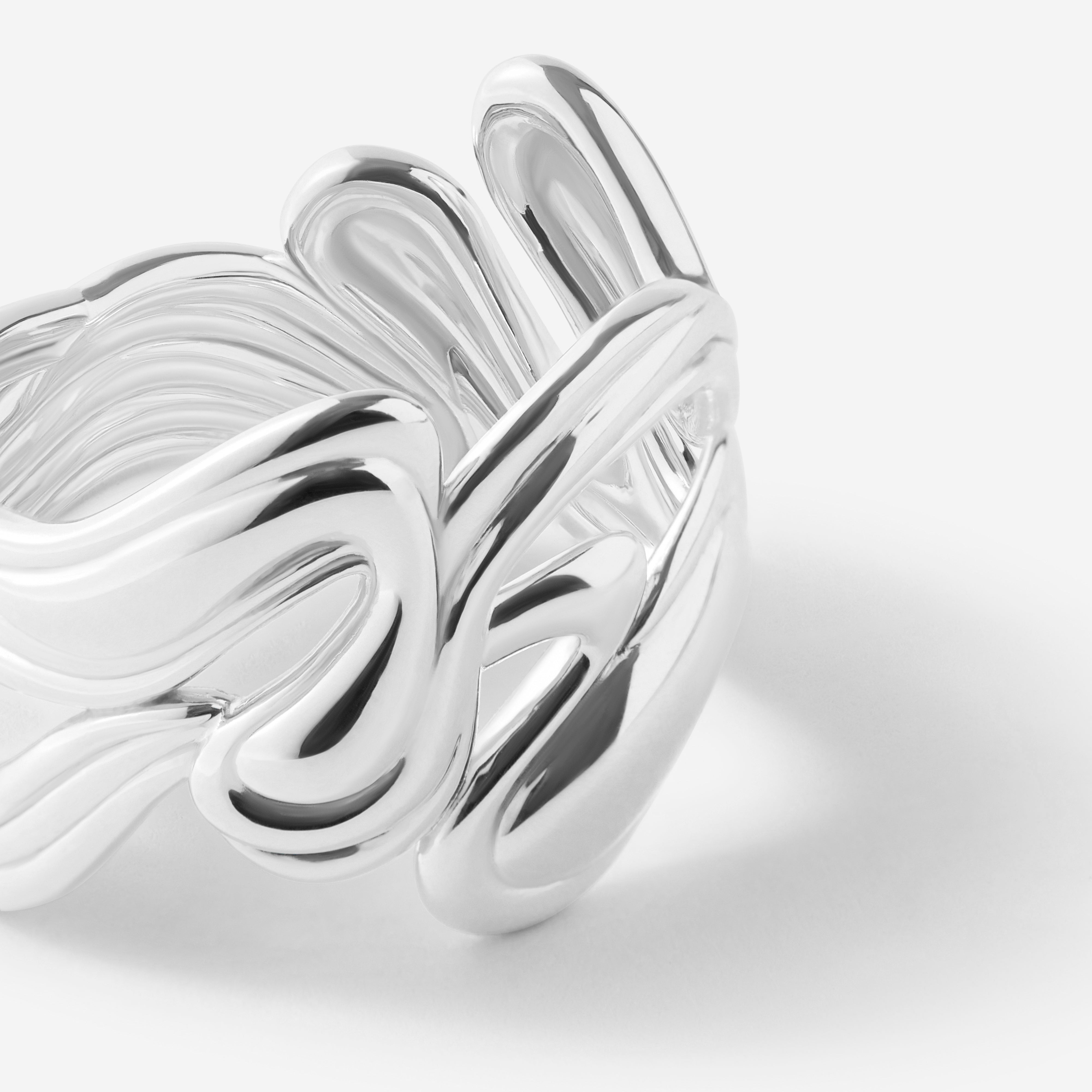Inner Spark Wave Silver Ring