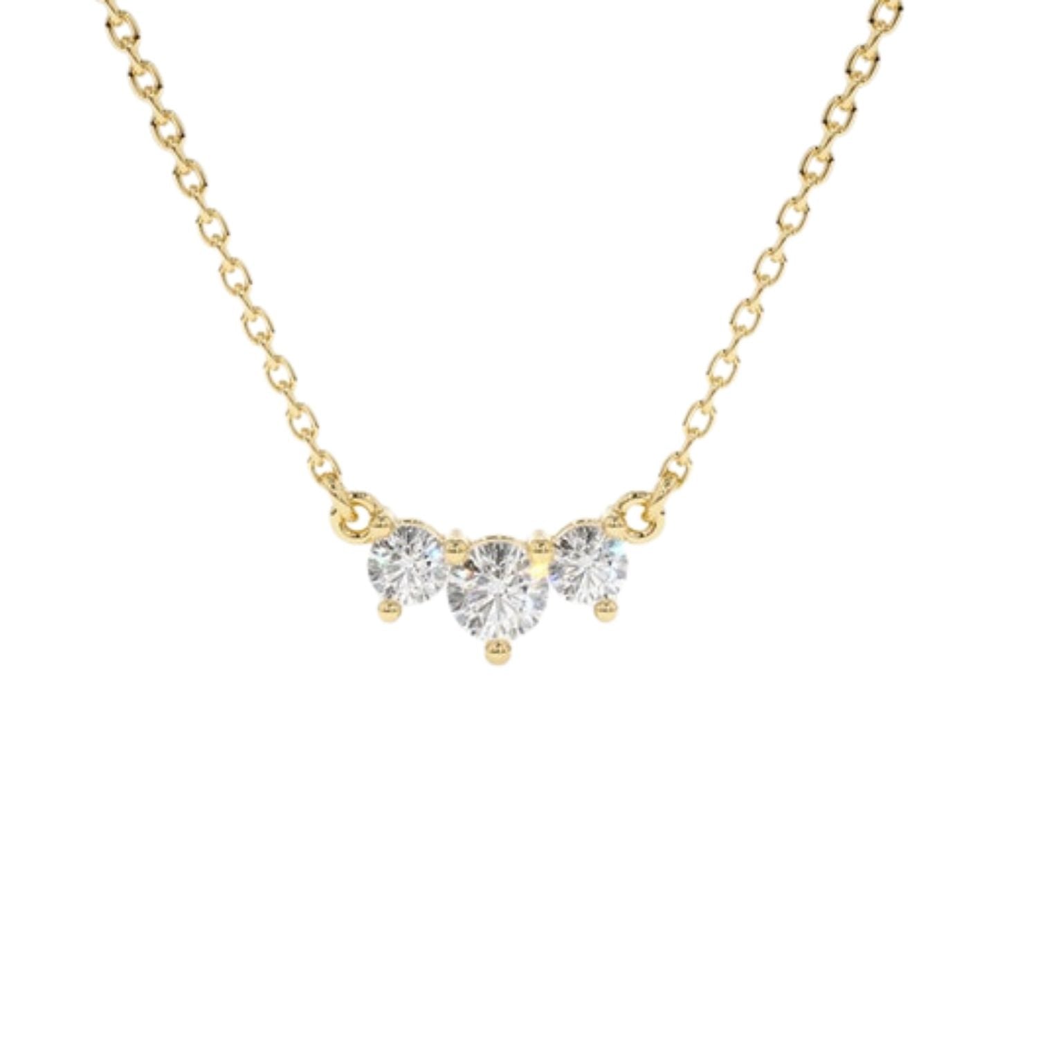 Circinius 3 Diamond Smile Silver Necklace