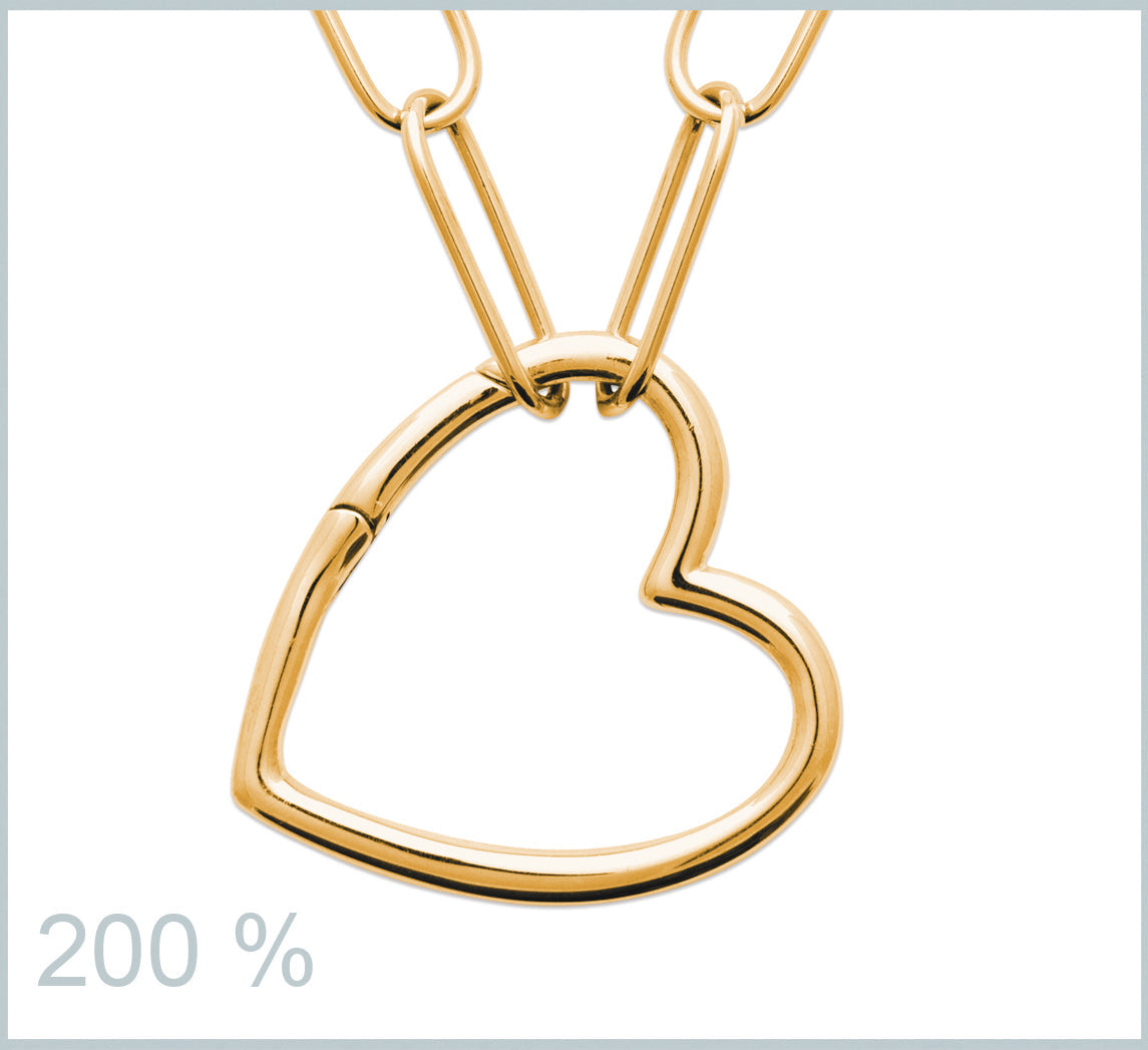 18ct Gold Vermeil Magic Heart Link Bracelet