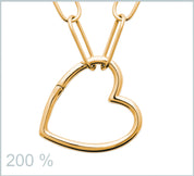 18ct Gold Vermeil Magic Heart Link Bracelet