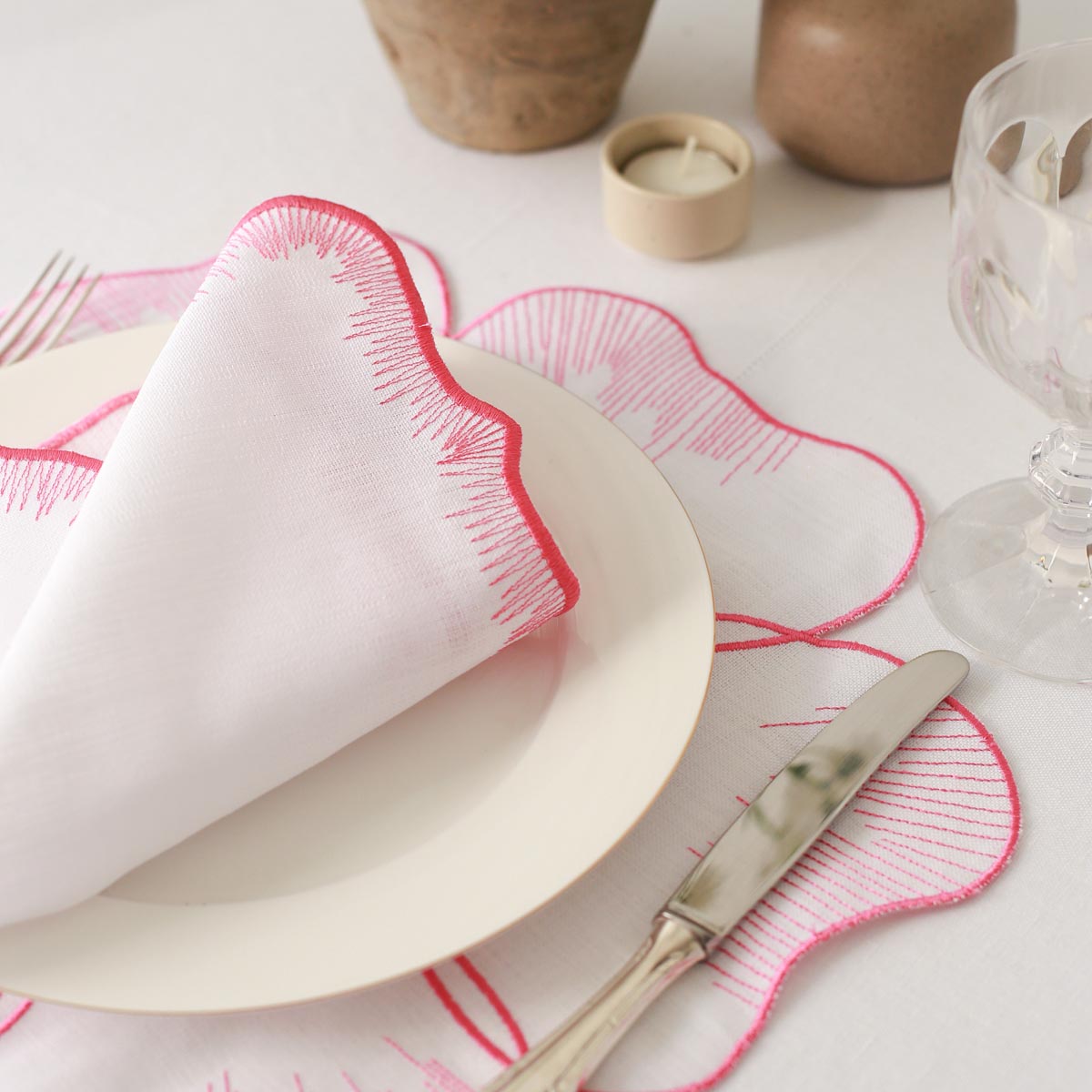 Pink Floral Napkin (Set of 2)