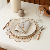 Golden Leaves Linen Napkins (Set of 2)