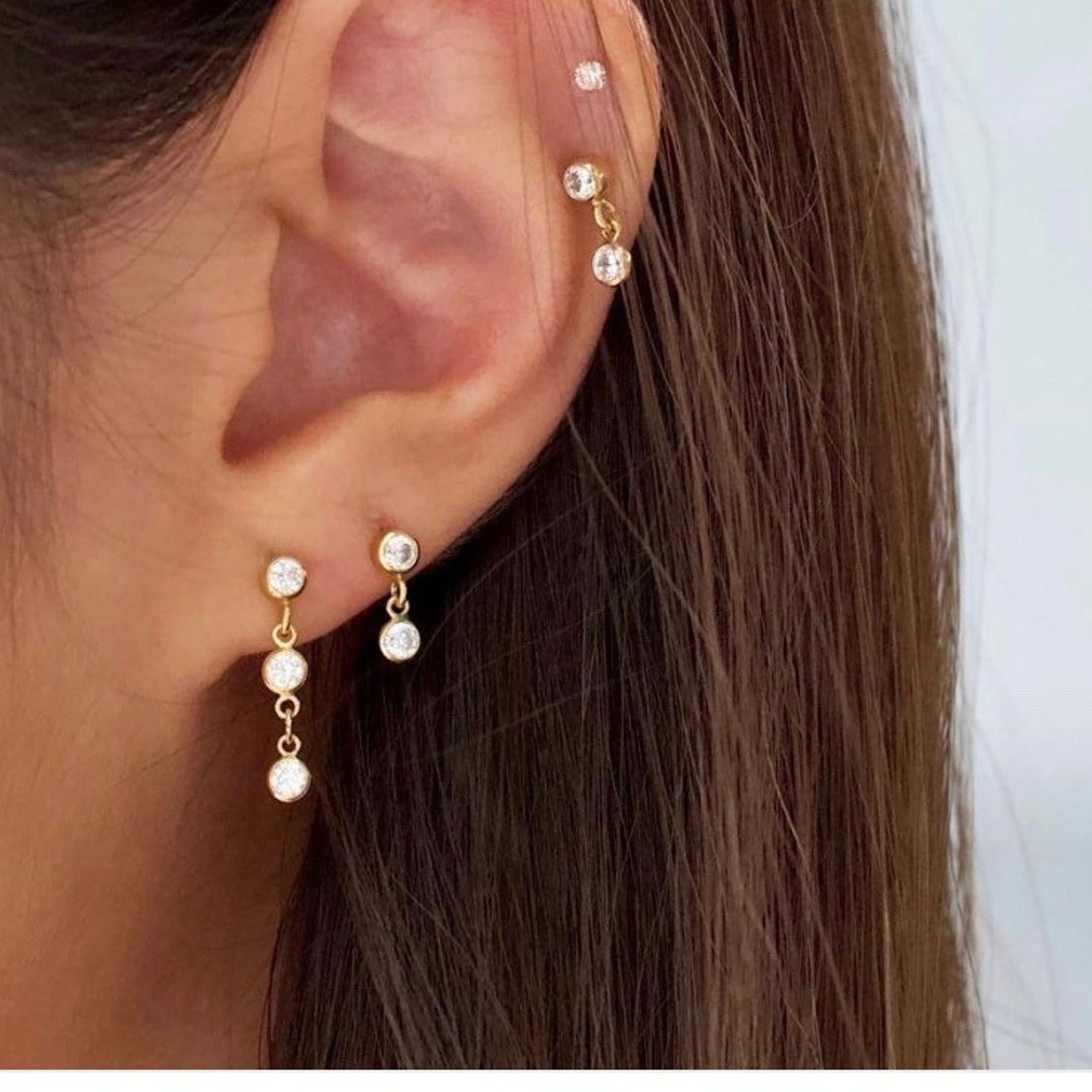 Circinus 2 Diamond Drop Earrings