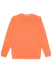 BY11 Organic Cotton Embroidered Logo Sweatshirt - Papaya