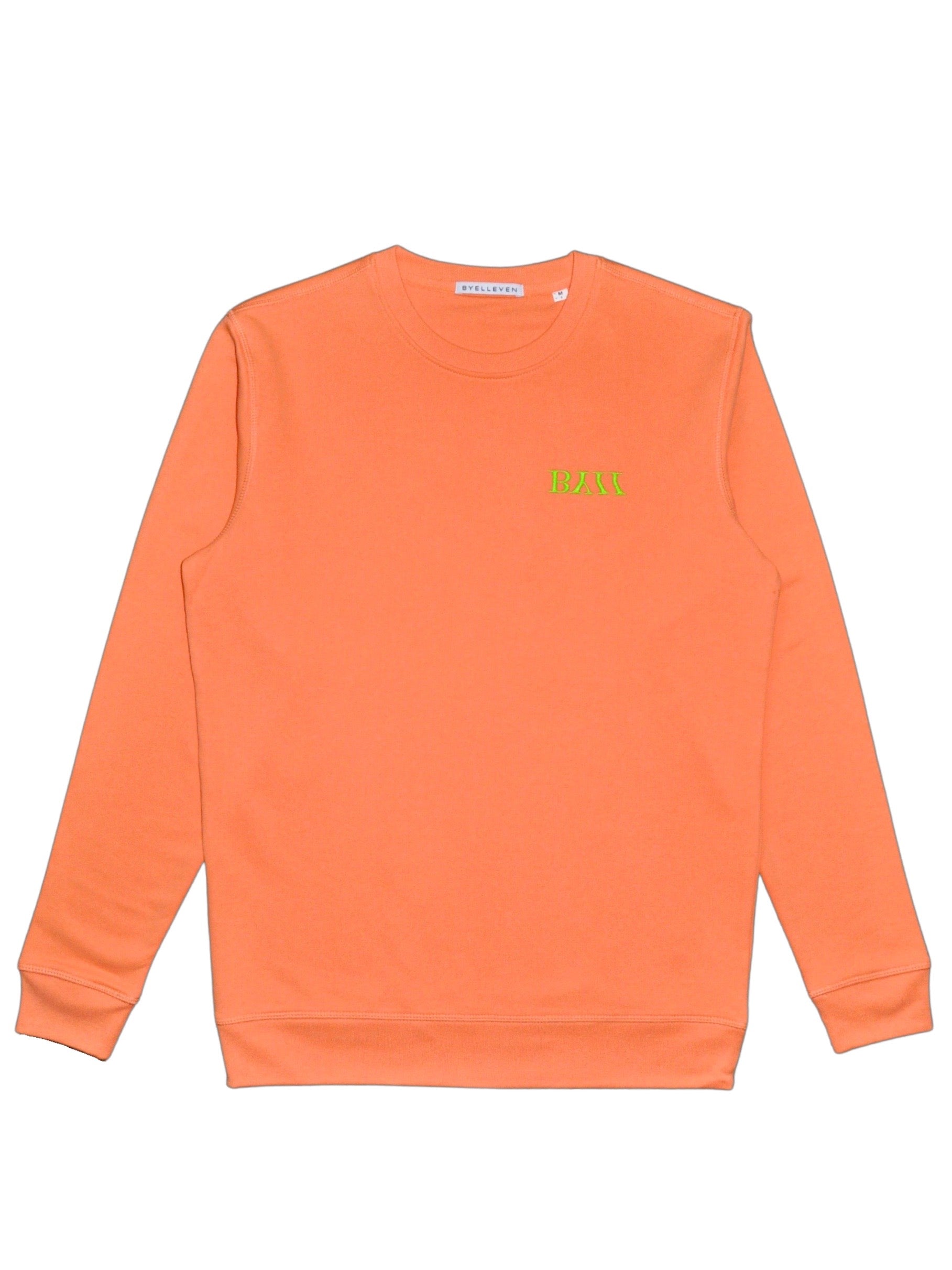 BY11 Organic Cotton Embroidered Logo Sweatshirt - Papaya