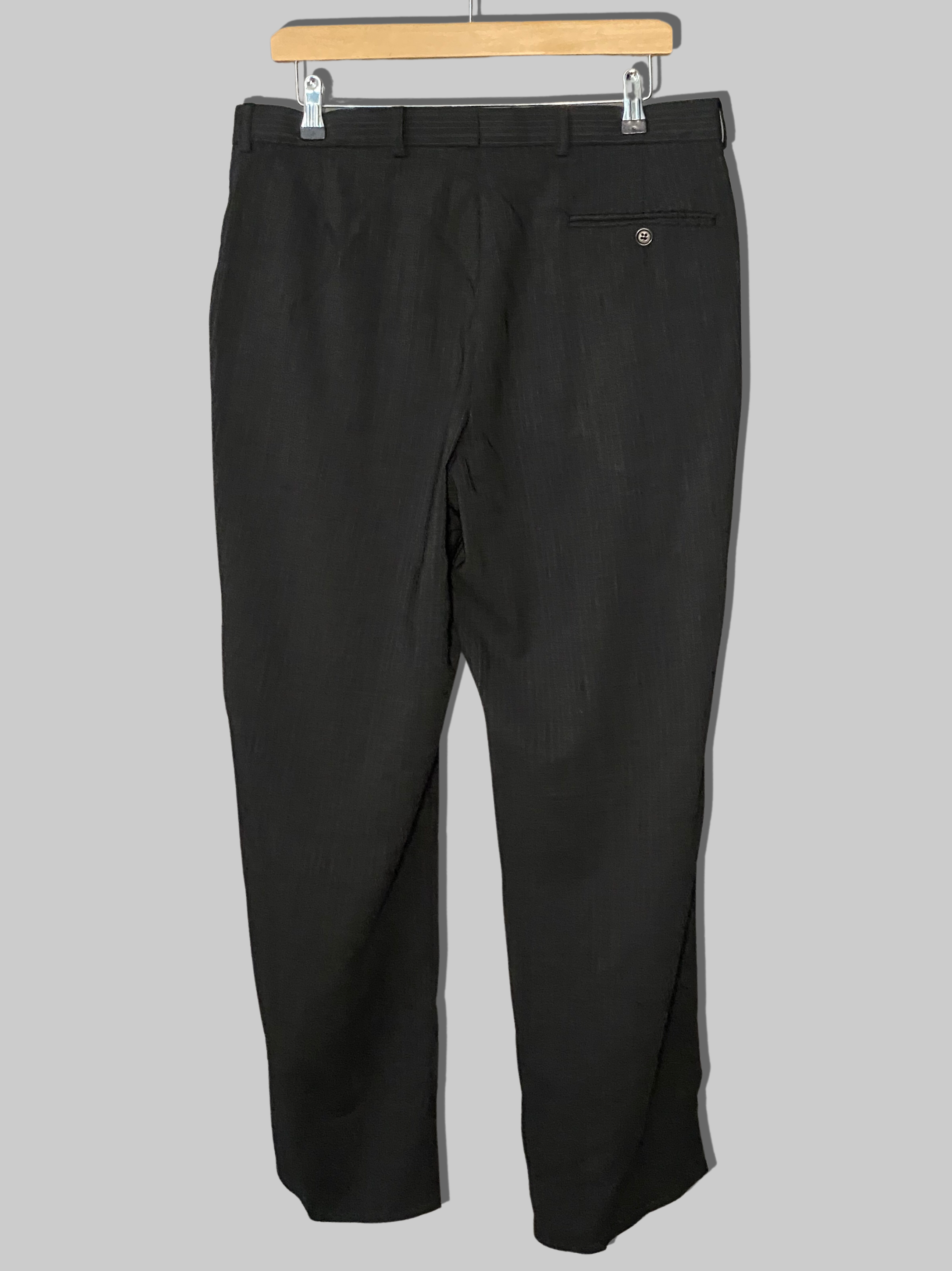 Vintage Pinstripe Trousers - Charcoal