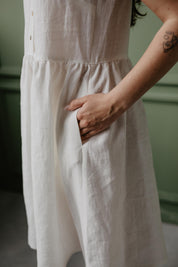 Linen sleeveless summer dress HAZEL