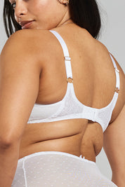 Konara recycled-tulle underwired fuller-cup bra - Glacier White