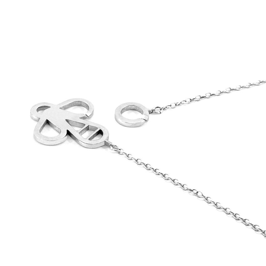 Flying Bee Link Paradise Silver Necklace Pendant