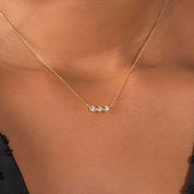Circinius 3 Diamond Bar Necklace
