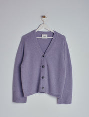 BERTA cashmere knitted cardigan Purple