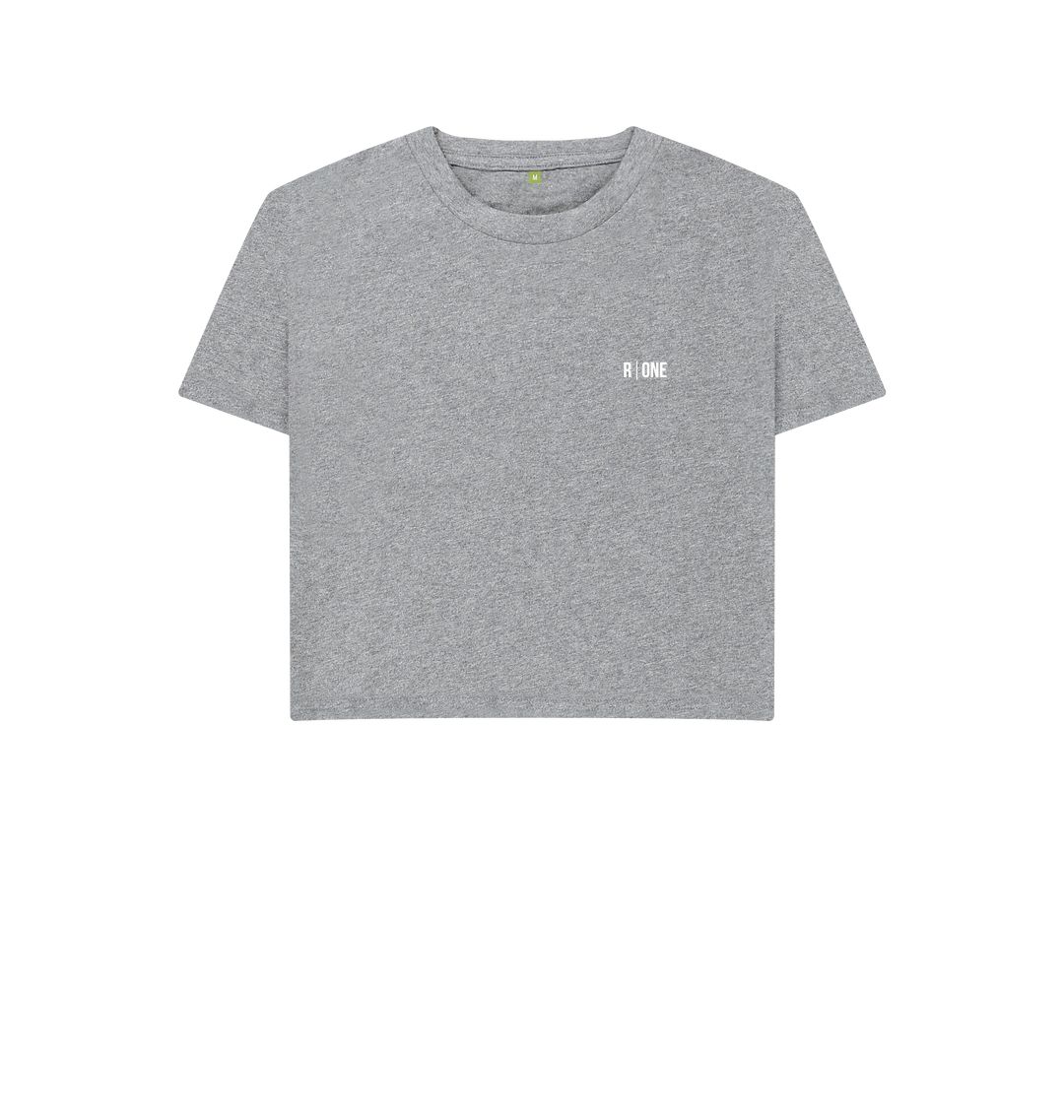 B-Relaxed Crop T-Shirt Grey
