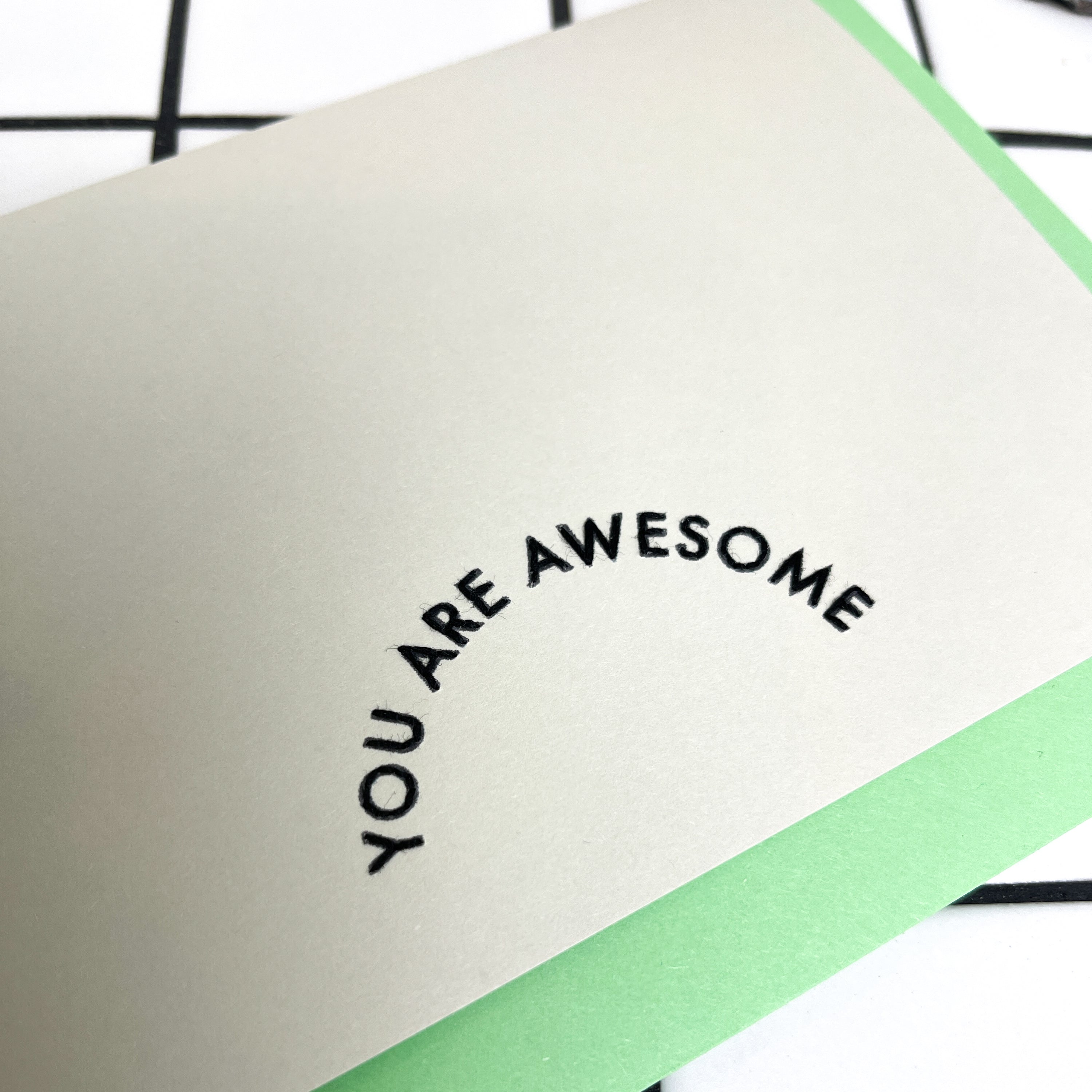'You are awesome' card