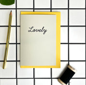 'Lovely' Script Card