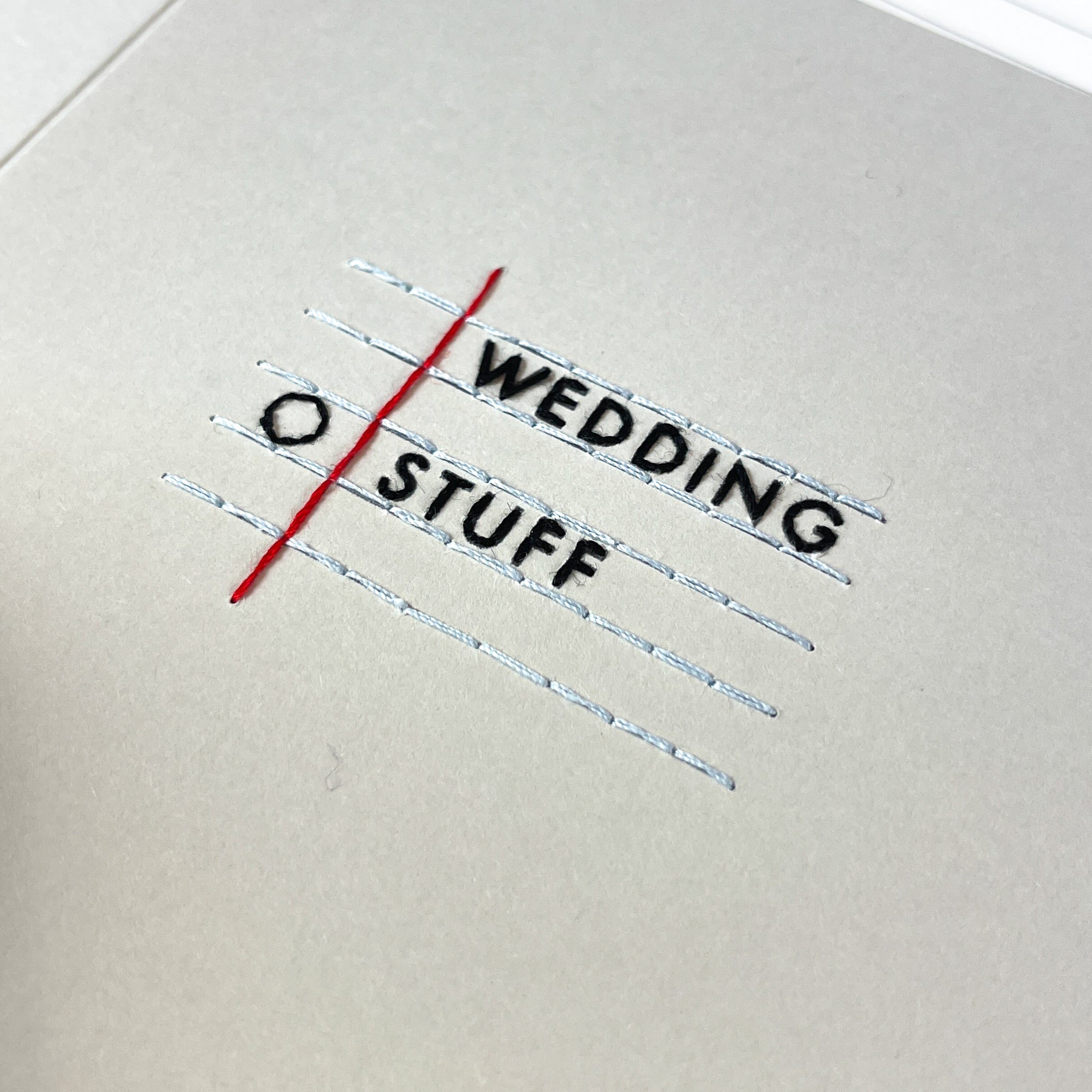 'Wedding Stuff' card