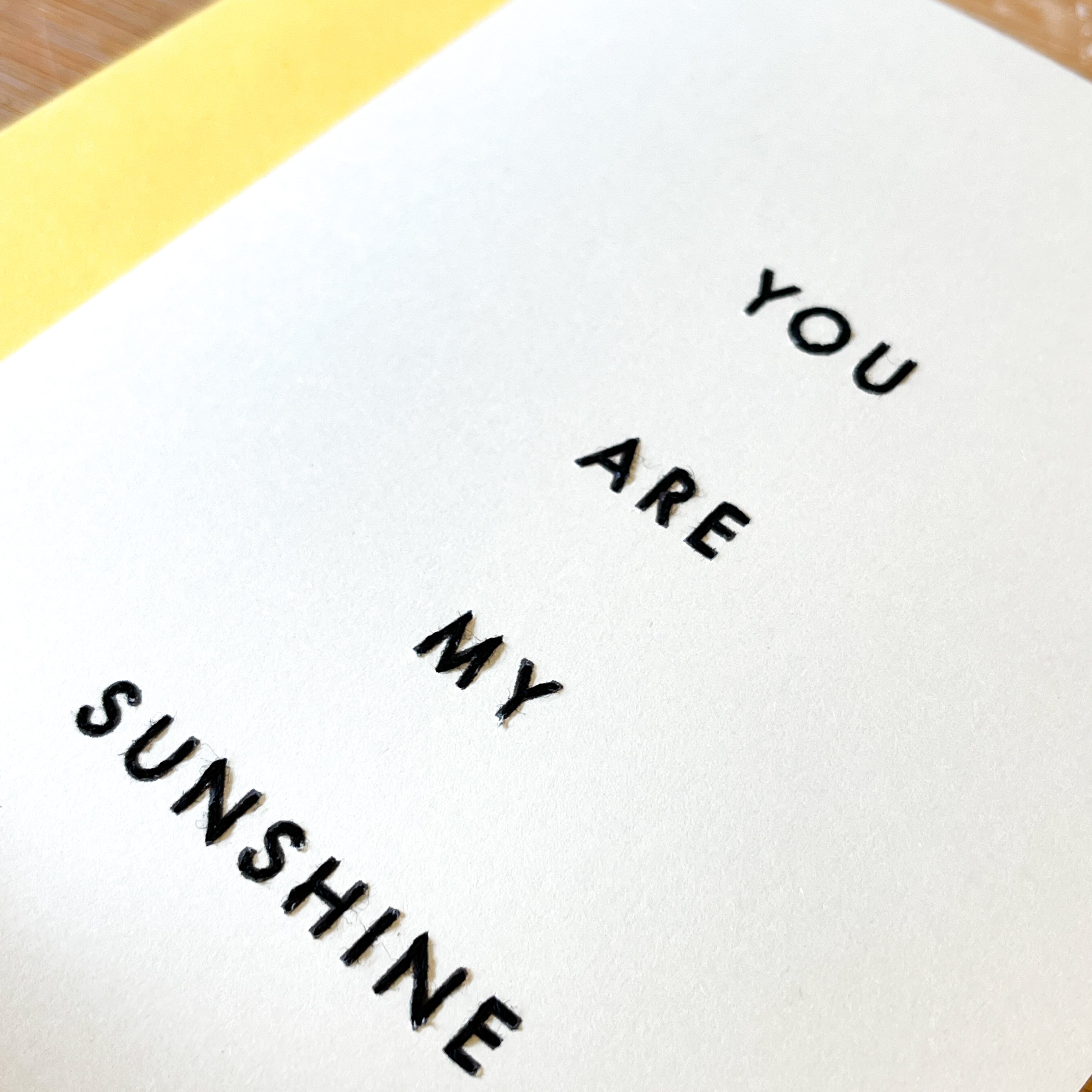 'You are my sunshine' card
