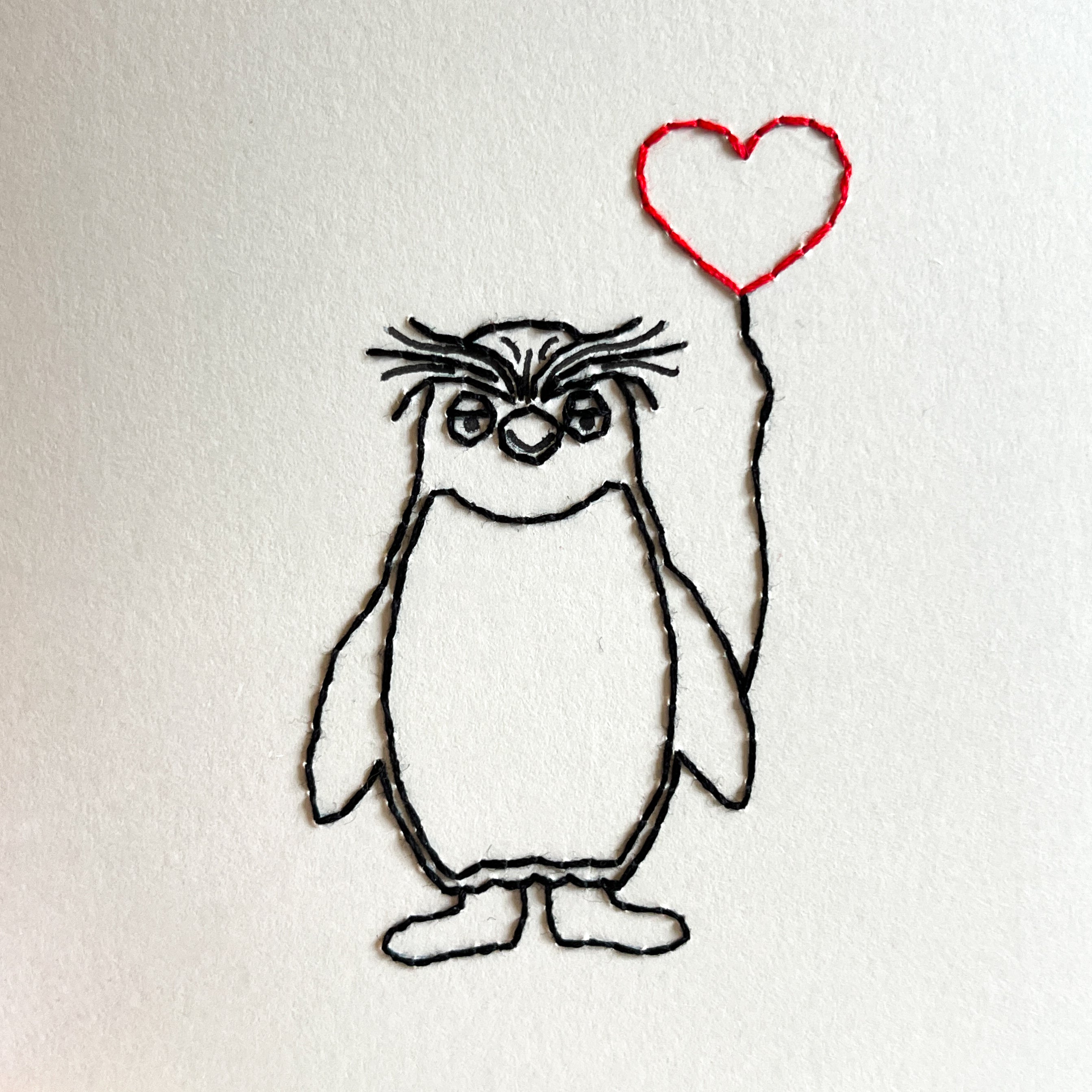 Valentines 'Macaroni Penguin' Card
