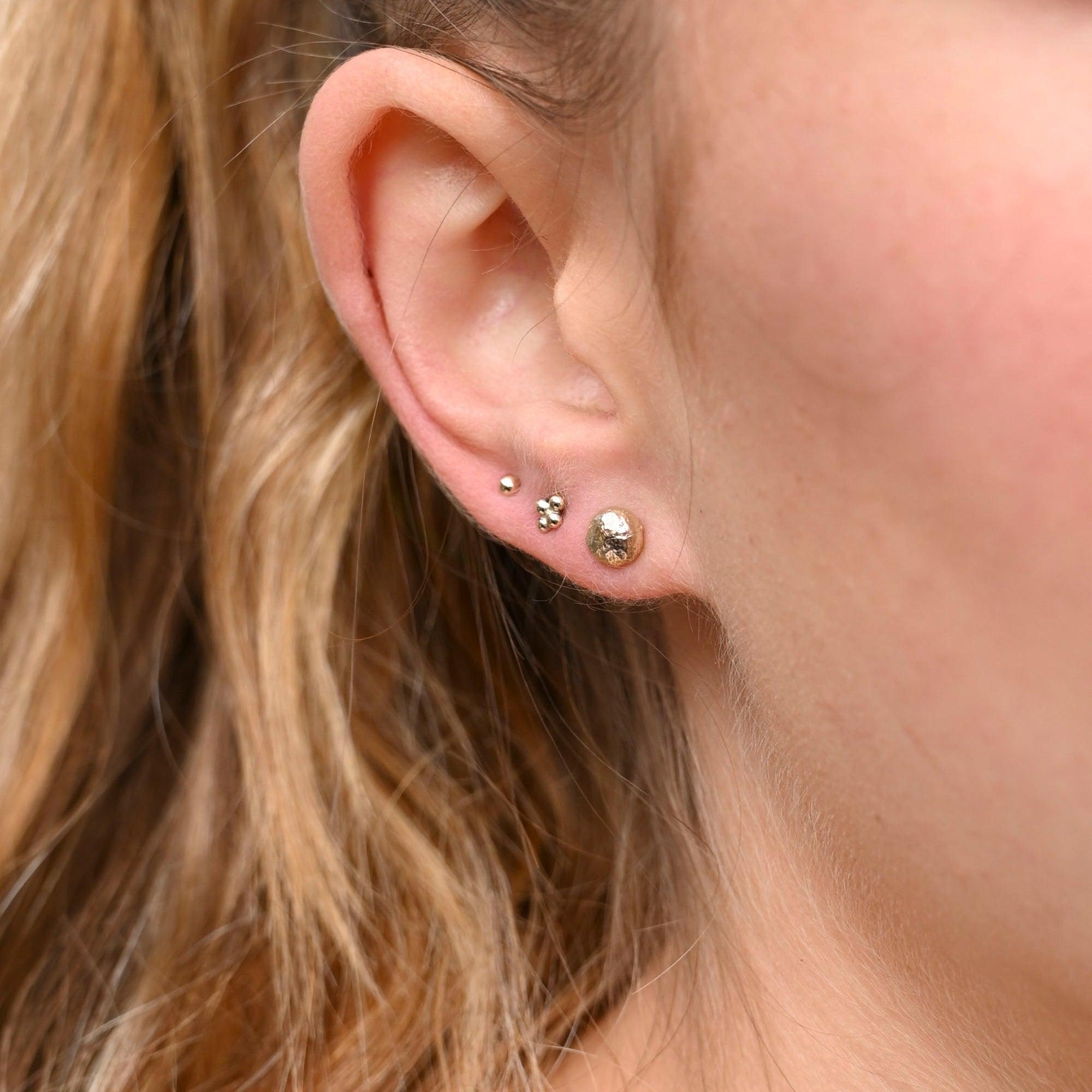 9ct Gold Delicate Mix and Match Earring Set Generous APE