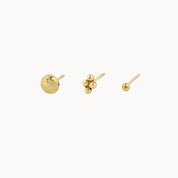 9ct Gold Delicate Mix and Match Earring Set
