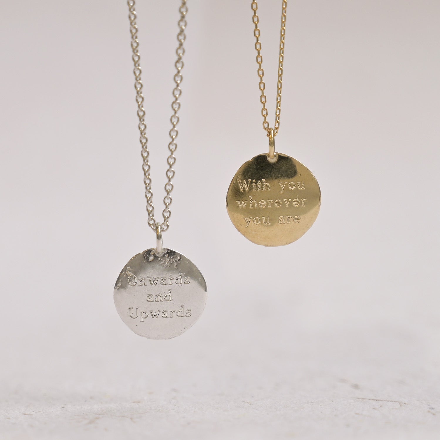9ct Gold Personalised Wanderlust Compass Pendant Necklace