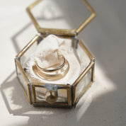 9ct White Gold Chevron Nesting Wedding Ring