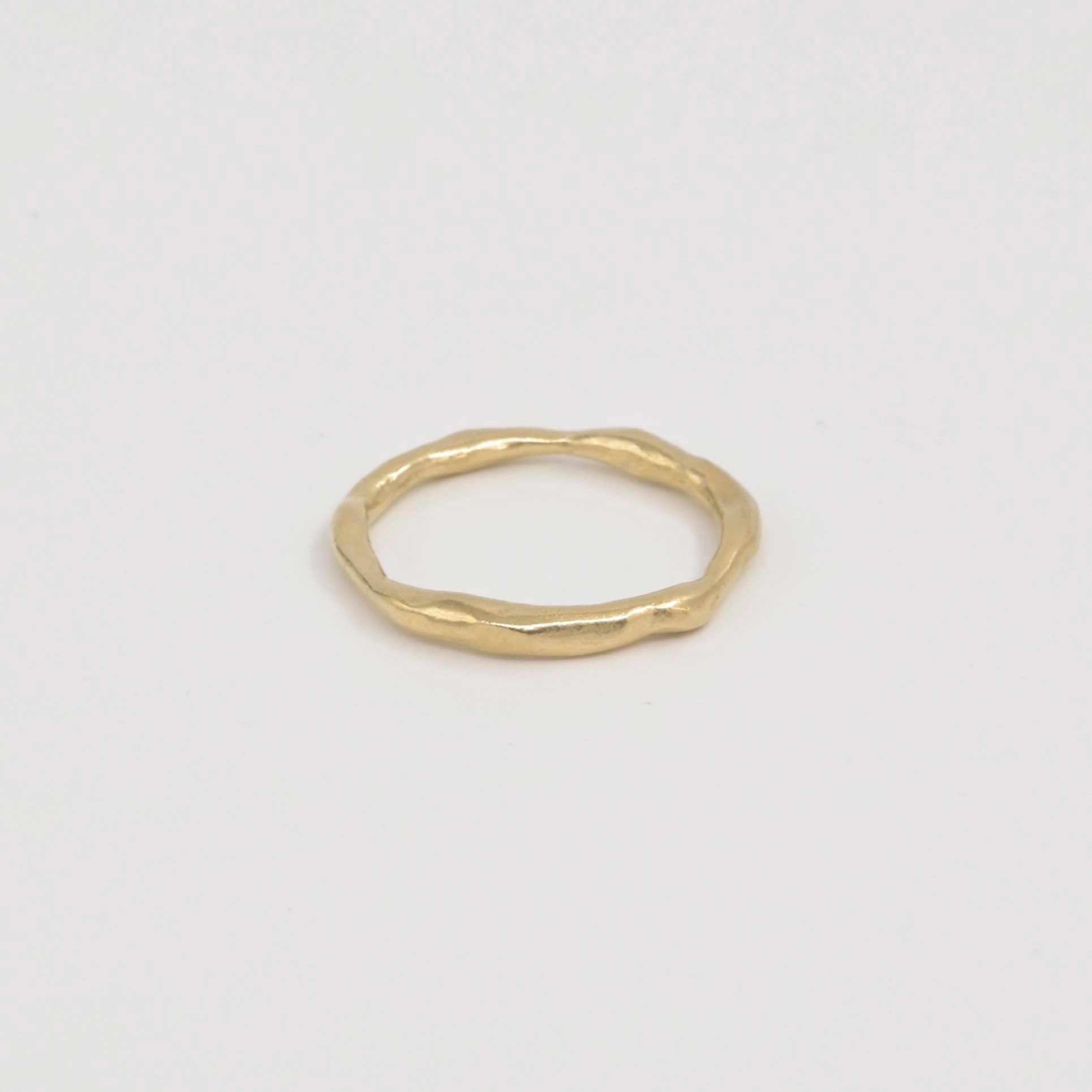 9ct Yellow Gold Organic Wedding Ring