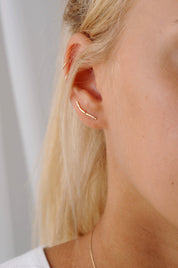 9ct Gold Hammered Ear Crawlers