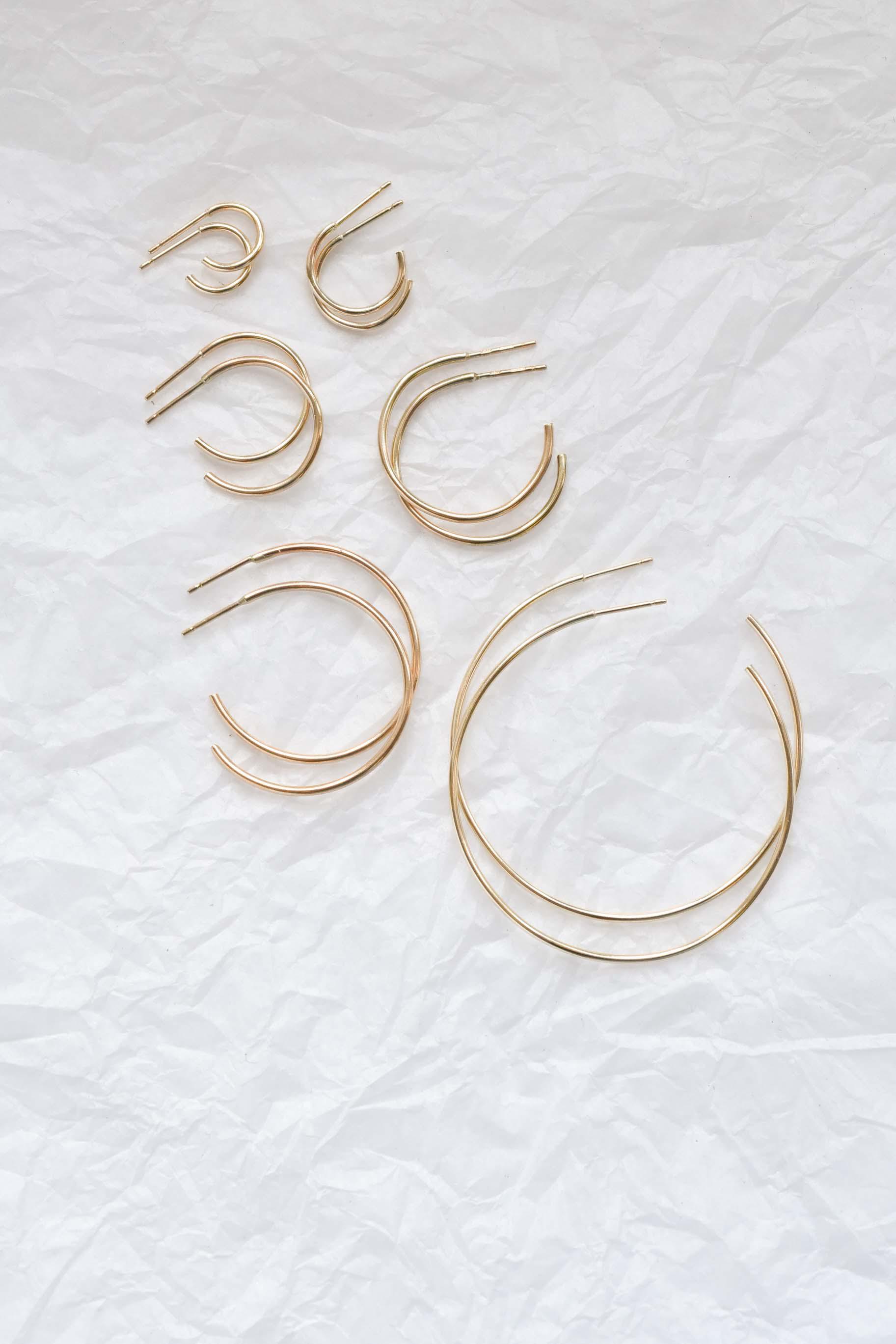 9ct Gold Micro Delicate Hoop Earrings