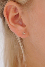 9ct Gold Small Triangle Studs