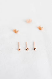 9ct Rose Gold Tiny Studs
