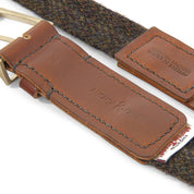 Country Brown Harris Tweed Calway Leather and Nickel Belt
