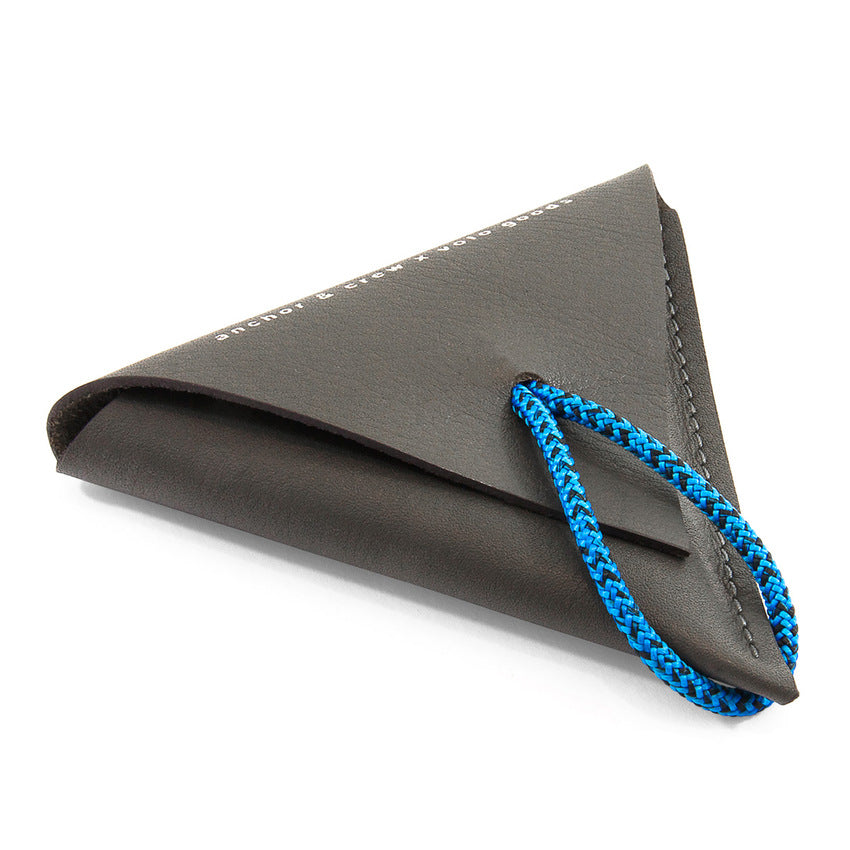 Falcon Grey Dunster Leather and Rope Coin Purse