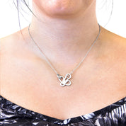 Flying Bee Link Paradise Silver Necklace Pendant